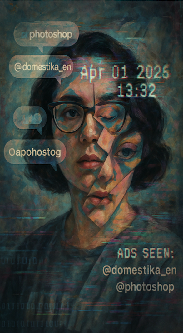 Surreal Data Surveillance in Instagram Ads artwork